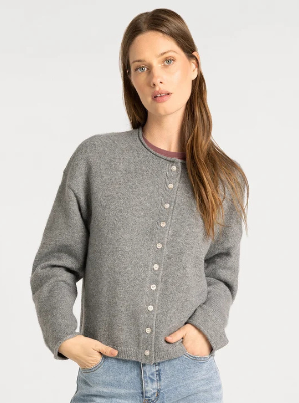 Dover Cardigan Heather Charcoal