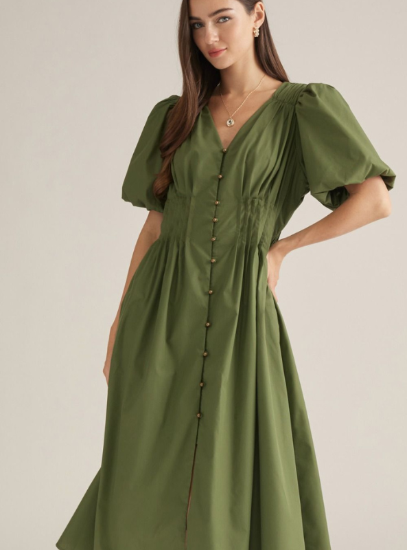 The Maren Dress- Olive