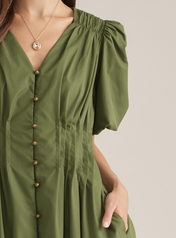 The Maren Dress- Olive