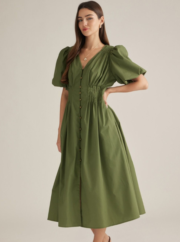 The Maren Dress- Olive