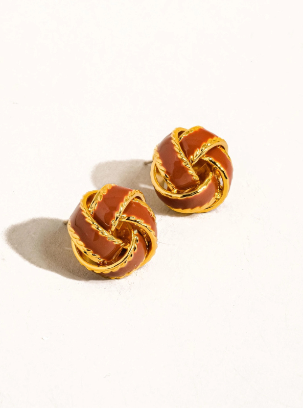 Astor Basket Weave Studs