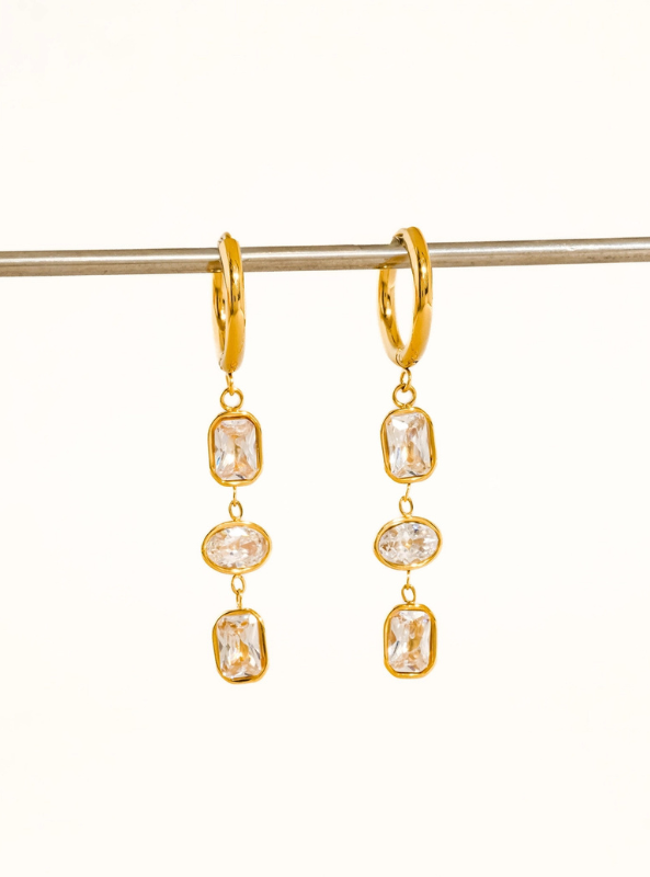 Sunniva Triple Drop Earrings