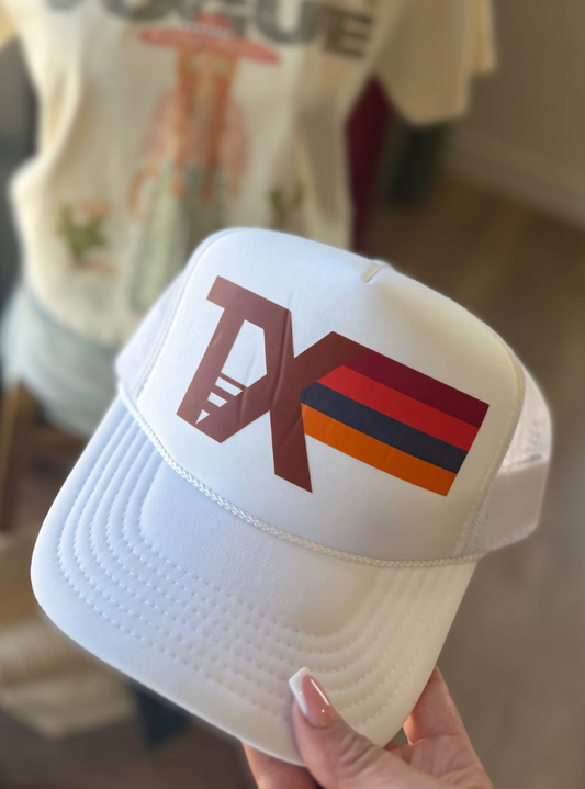 TX White Trucker Hat