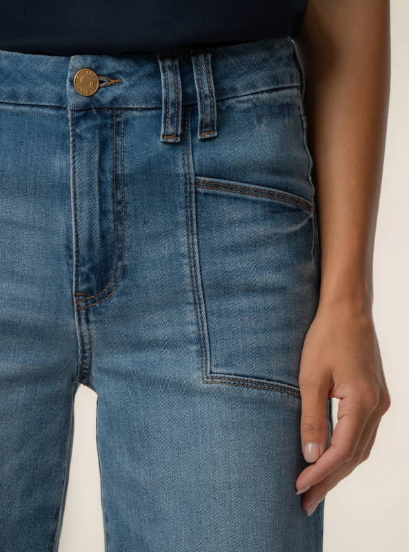 Kut- Meg Wide Leg Raw Hem- Adorably