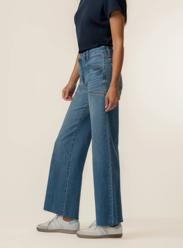 Kut- Meg Wide Leg Raw Hem- Adorably