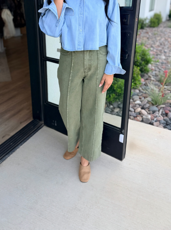 Olive Fall Jeans