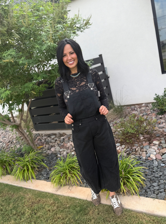 Mineral Washed Barrel Jumpsuit