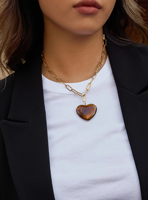 Rouelle Heart Chain Necklace