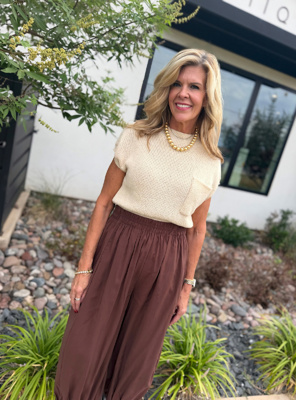 The Ellis Pant- Brown