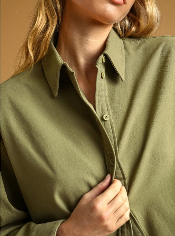 Hannah LS Buttondown Top