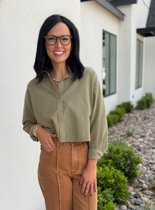 Hannah LS Buttondown Top
