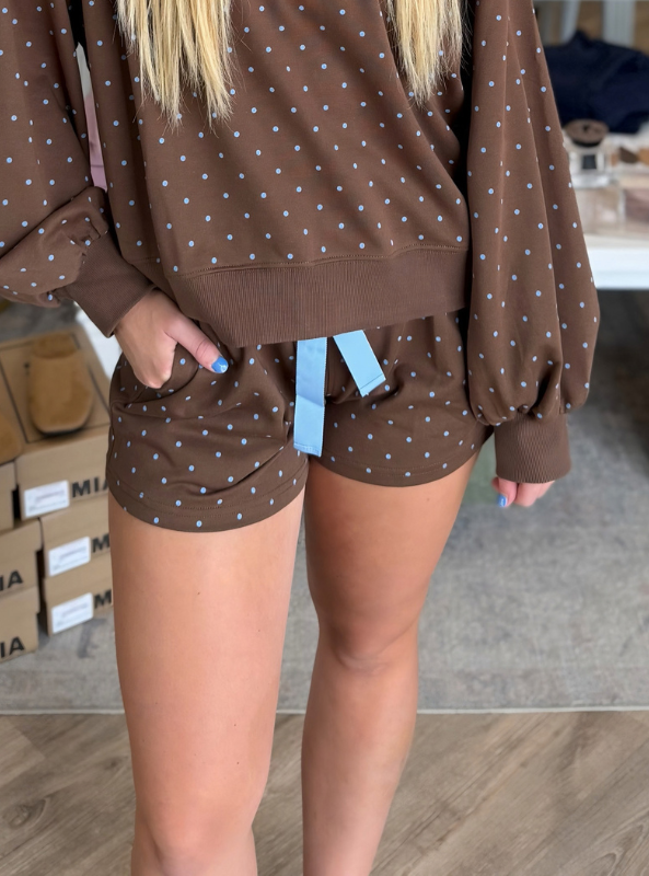Elastic Waist Shorts - Brown