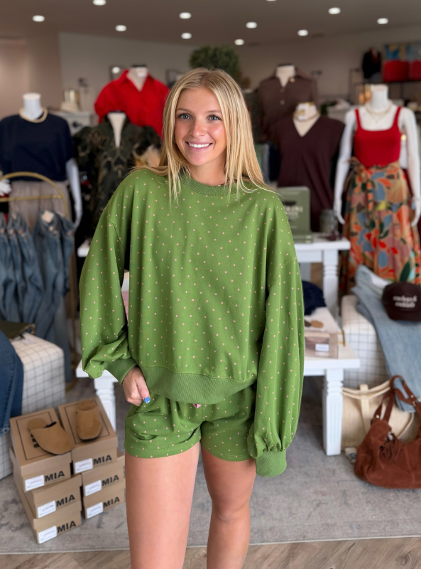 Elastic Waist Shorts - Olive