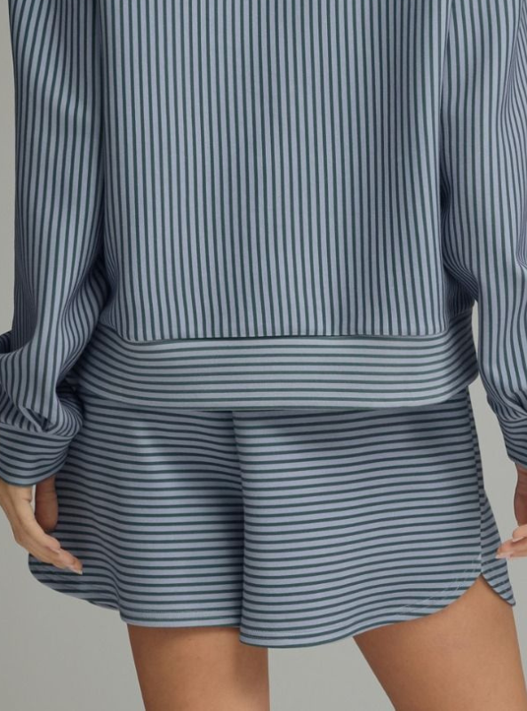 The Hampton Stripe Short- Hunter Green/ Blue
