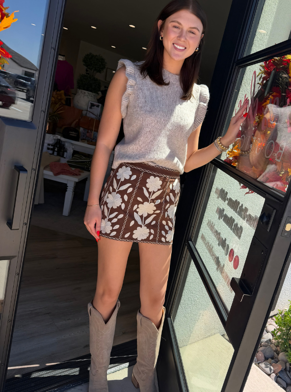 J.Marie Collection - The Cody Skirt - Brown