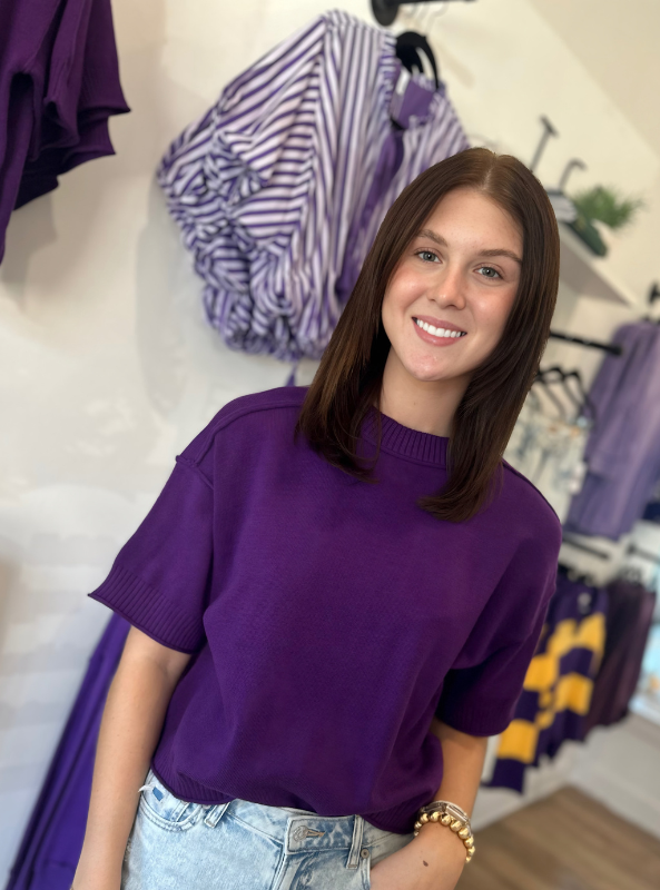 Bella Sweater-Purple