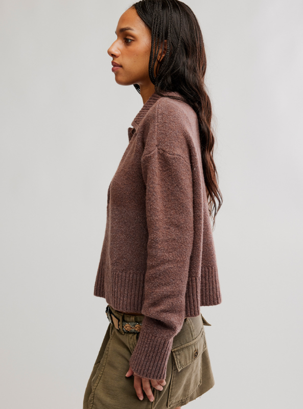 Free People | Trading Up Polo- Enchanted Oak Melange