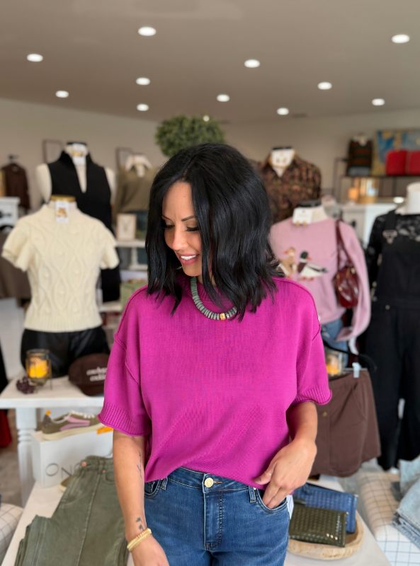 Bella Sweater-Magenta