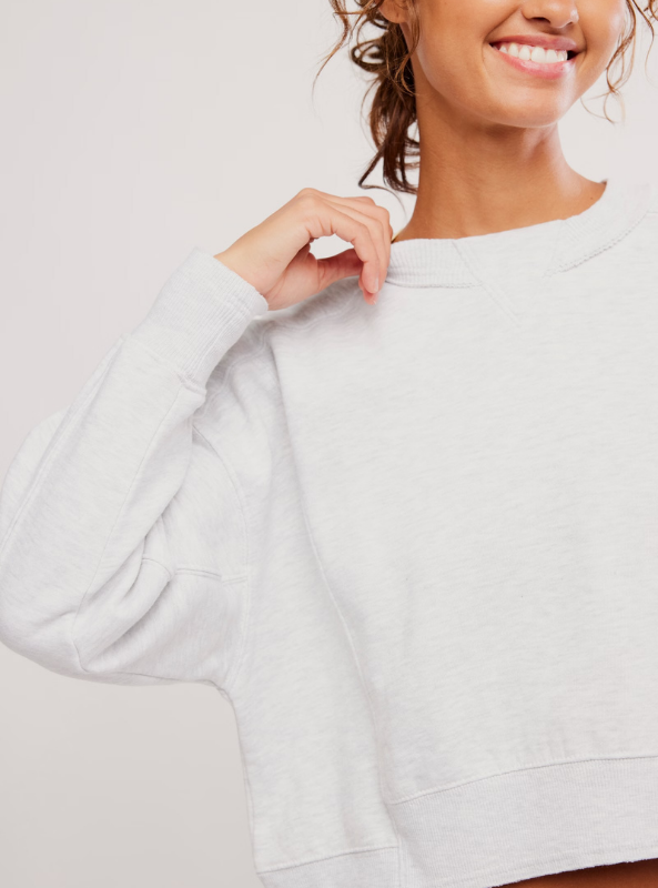 FP Movement | Intercept Pullover- White Heather Grey