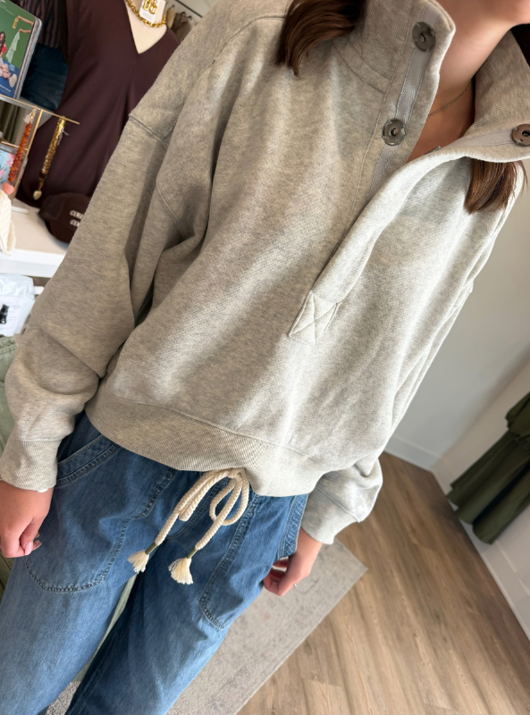 Free People | We The Free Timeless Pullover- Heather Grey