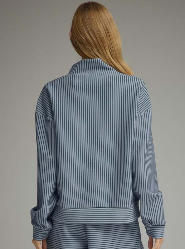 The Hampton Quarter Zip- Hunter Green/ Blue