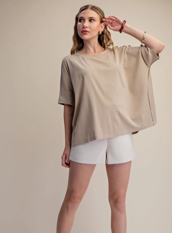 Taupe Oversized Pullover