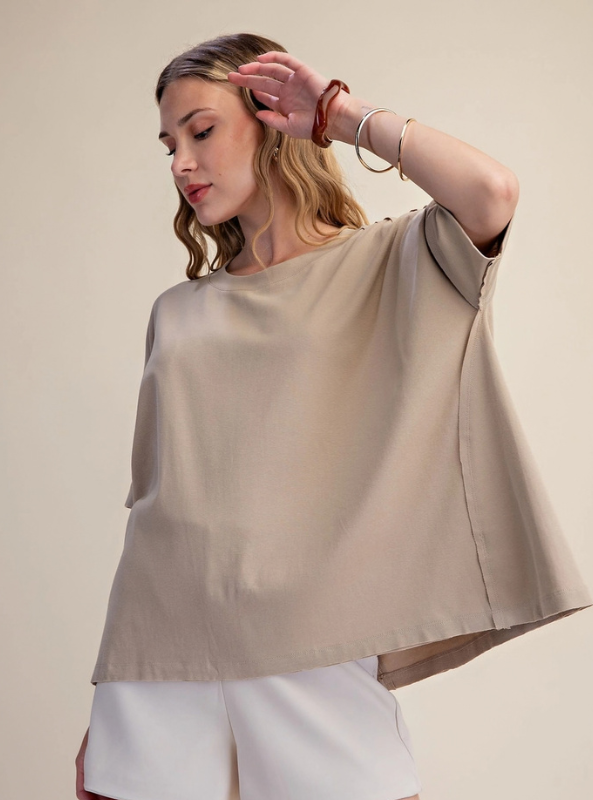 Taupe Oversized Pullover