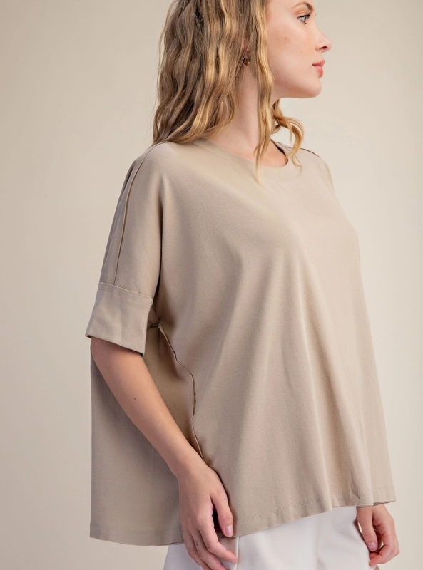 Taupe Oversized Pullover