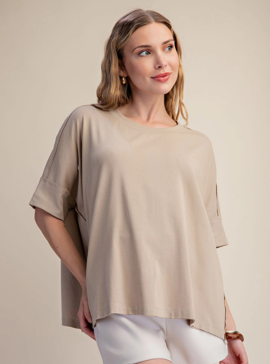 Taupe Oversized Pullover