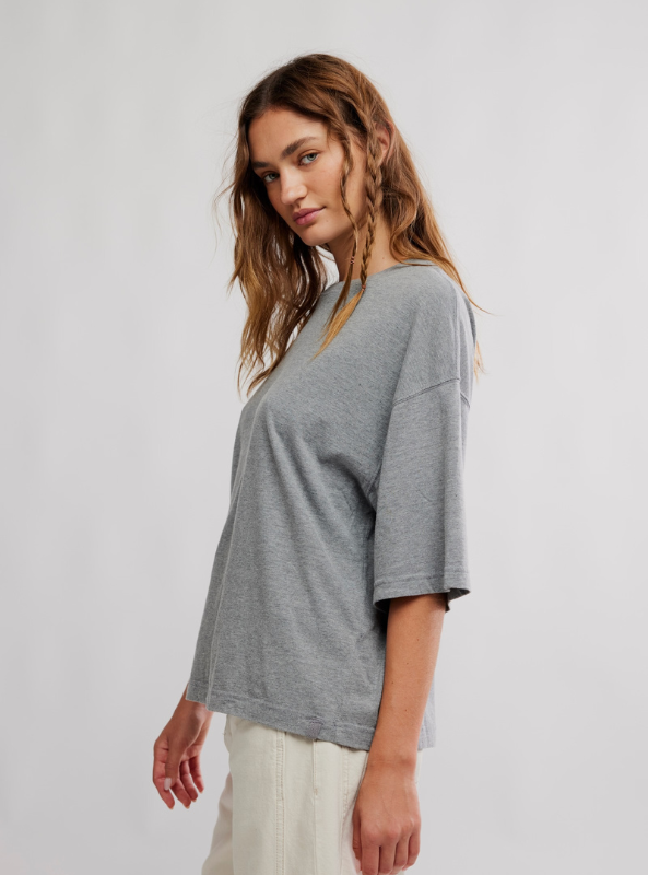 Free People | We The Free Perfect Oversized Tee- Heather Grey