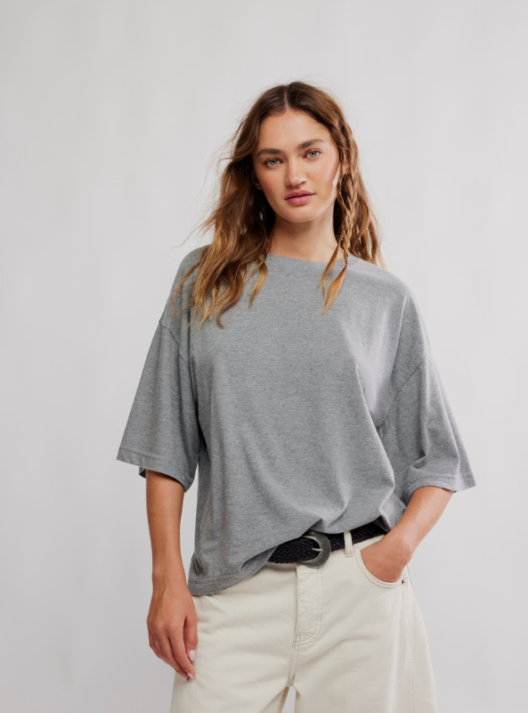 Free People | We The Free Perfect Oversized Tee- Heather Grey