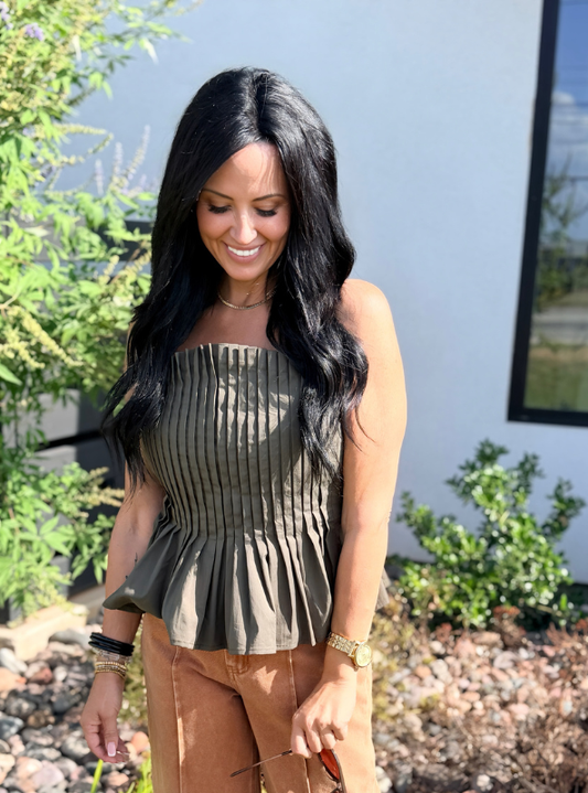 Masy Army Green Top