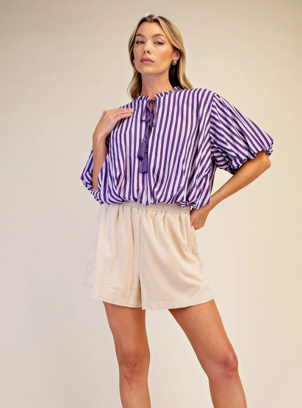 Purple Balloon Tassel Top