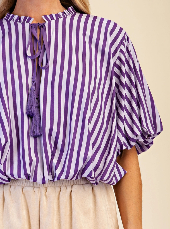 Purple Balloon Tassel Top