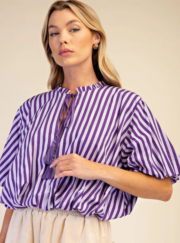 Purple Balloon Tassel Top
