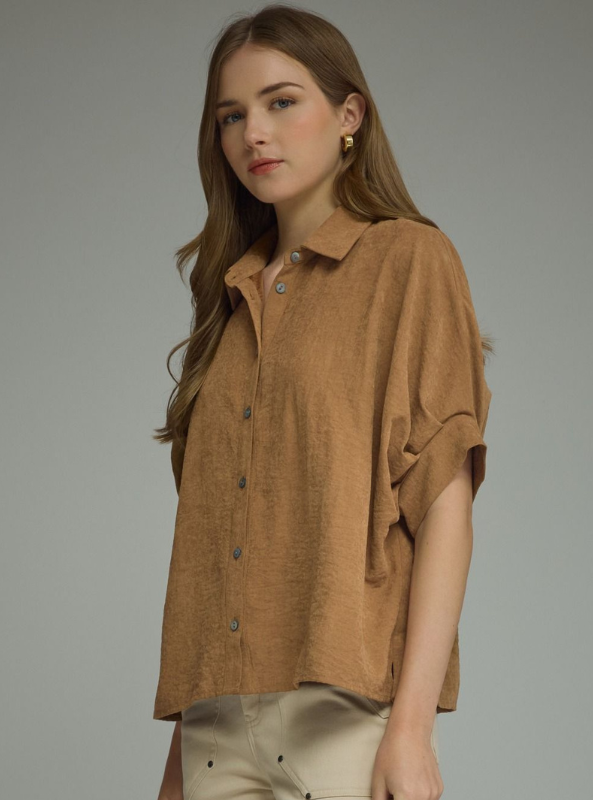 The Barrett Top- Camel