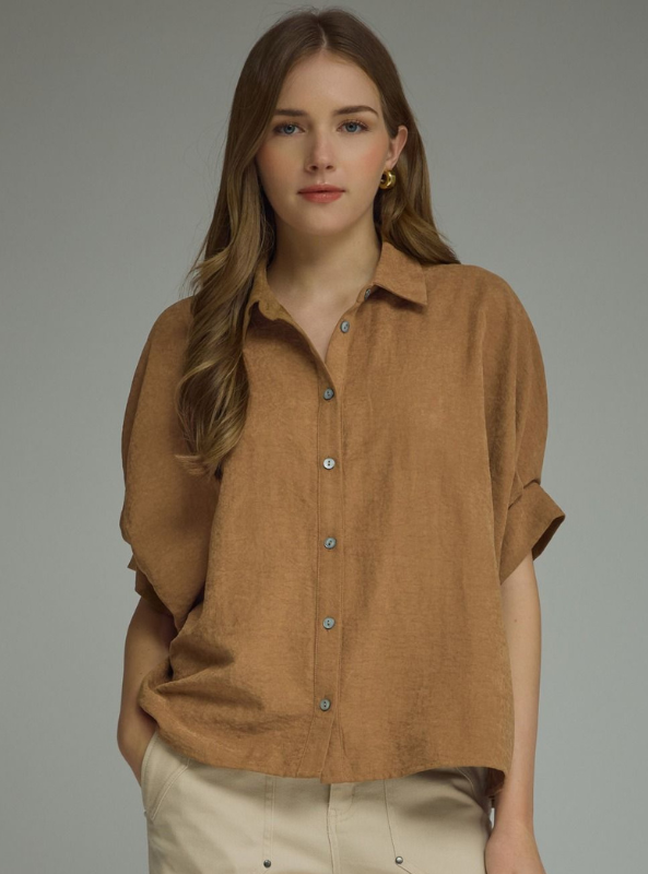 The Barrett Top- Camel