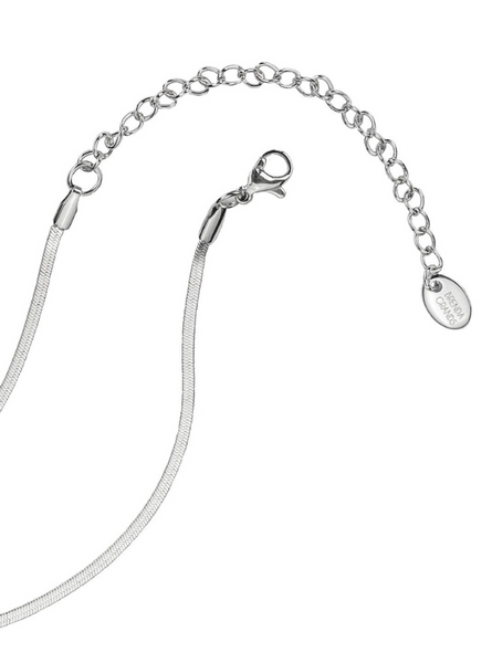 Dainty Herringbone Necklace Silver