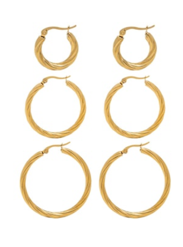 Tina Medium Hoops - Tres Chic Boutique