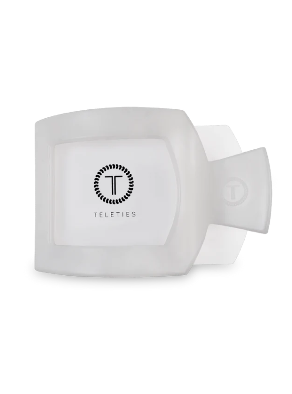 Coconut White Small Flat Square Clip - Tres Chic Boutique