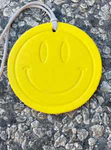 Yellow Round Smiley Face Air Flair- Baja Cactus