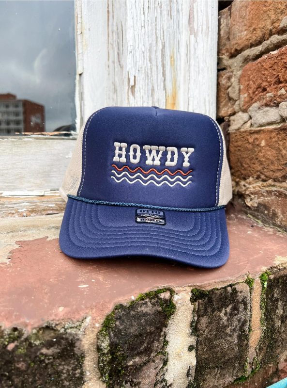 Howdy Wave Trucker Hat - Tres Chic Boutique