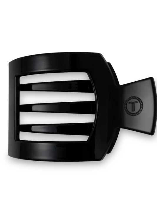 Jet Black Medium Flat Square Clip - Tres Chic Boutique