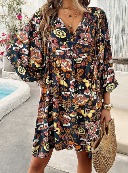 Floral Ruffle Dress - Tres Chic Boutique