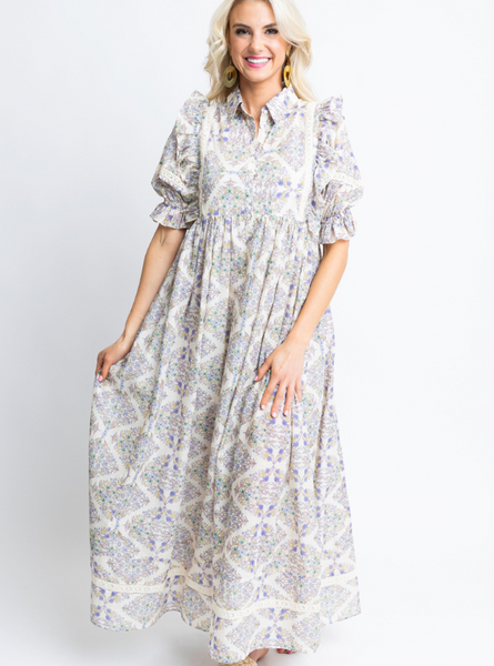 Boho Floral Maxi Dress - Tres Chic Boutique