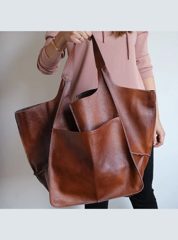 Brown Vintage Tote Bag