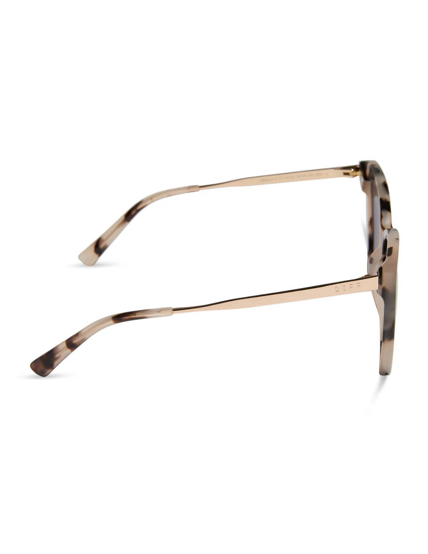 Becky II- Cream Tortoise Pink Mirror Sunglasses