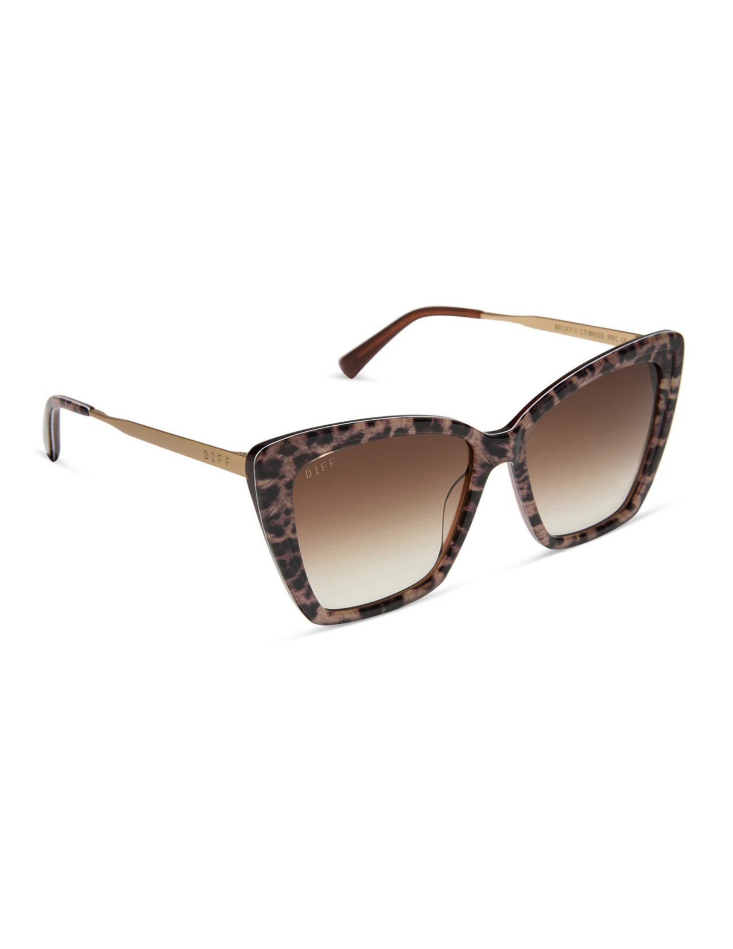 Becky II- Leopard Tortoise Brown Gradient Sunglasses