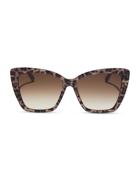 Becky II- Leopard Tortoise Brown Gradient Sunglasses