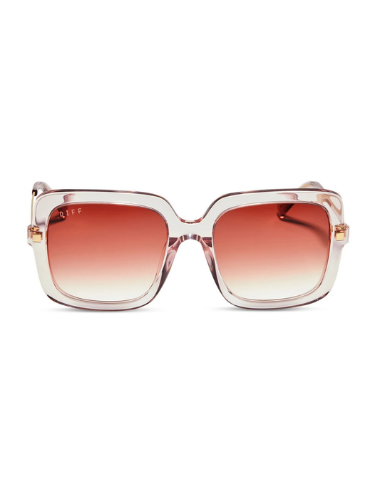 Sandra- Light Pink Crystal Dusk Gradient Sunglasses